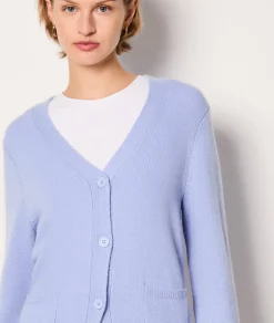 ETAM Básicos|Cuello En V|Chaleco abotonado AZUL CIELO