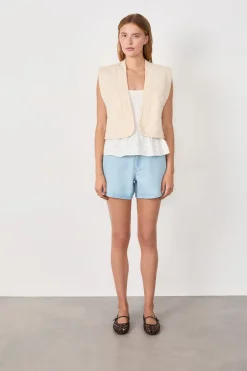 ETAM Chaquetas|Chaquetas Sin Mangas|Chaleco acolchado de algodón sin mangas LINO