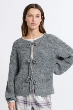 ETAM Los Pijamas Más Responsables|Ponchos, Sudaderas Y Chaquetas|Chaleco con lazo GRIS