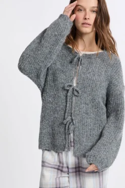 ETAM Los Pijamas Más Responsables|Ponchos, Sudaderas Y Chaquetas|Chaleco con lazo GRIS