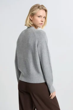 ETAM Cuello En V|Chaquetas|Chaleco de manga larga GRIS