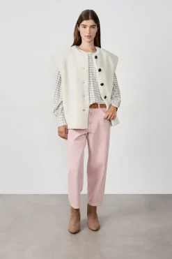 ETAM Chaquetas Sin Mangas|Chaleco de pelo sintético CRUDO