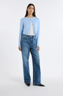 ETAM Chaquetas|Chaleco mini de manga larga AZUL