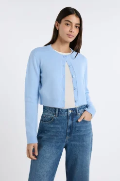 ETAM Chaquetas|Chaleco mini de manga larga AZUL
