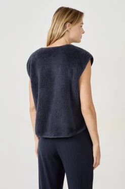 ETAM Pijamas Calentitos|Ponchos, Sudaderas Y Chaquetas|Chaleco sin mangas AZUL NOCHE