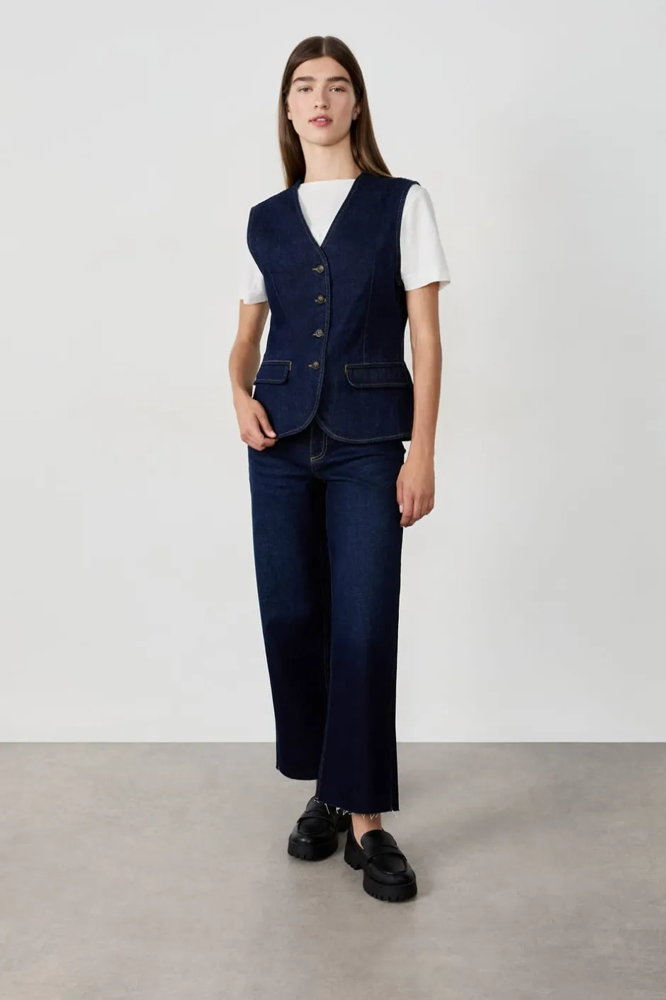 ETAM Chaquetas Sin Mangas|Chaquetas Vaqueras|Chaleco sin mangas con botones VAQUEROS