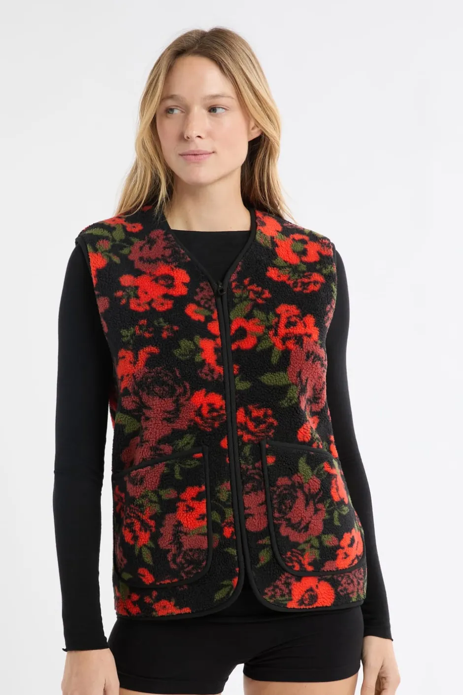 ETAM Pijamas Calentitos|Ponchos, Sudaderas Y Chaquetas|Chaleco sin mangas con efecto sherpa MULTICOLOR