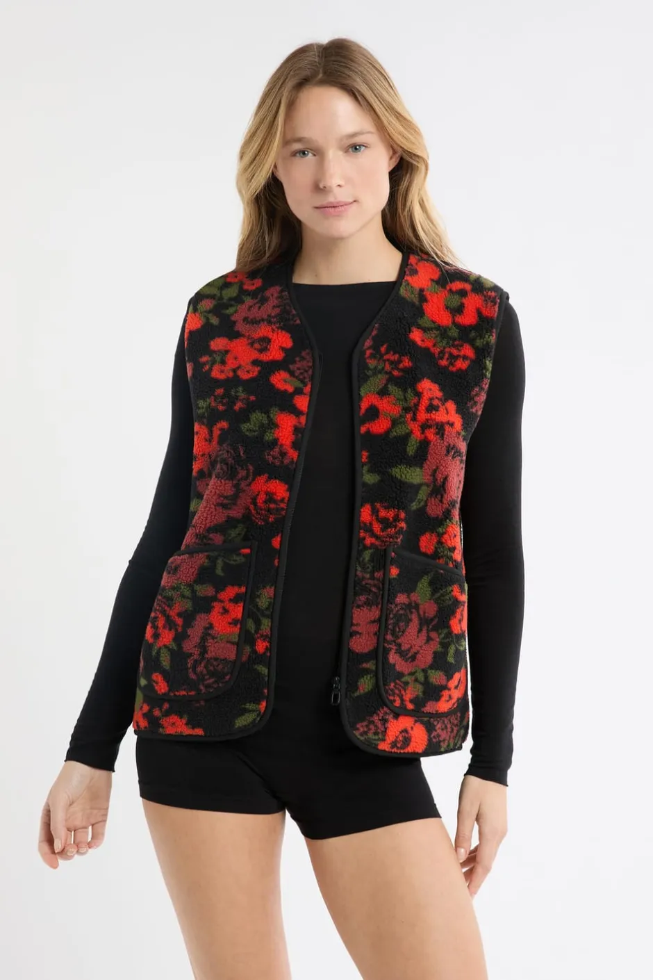 ETAM Pijamas Calentitos|Ponchos, Sudaderas Y Chaquetas|Chaleco sin mangas con efecto sherpa MULTICOLOR