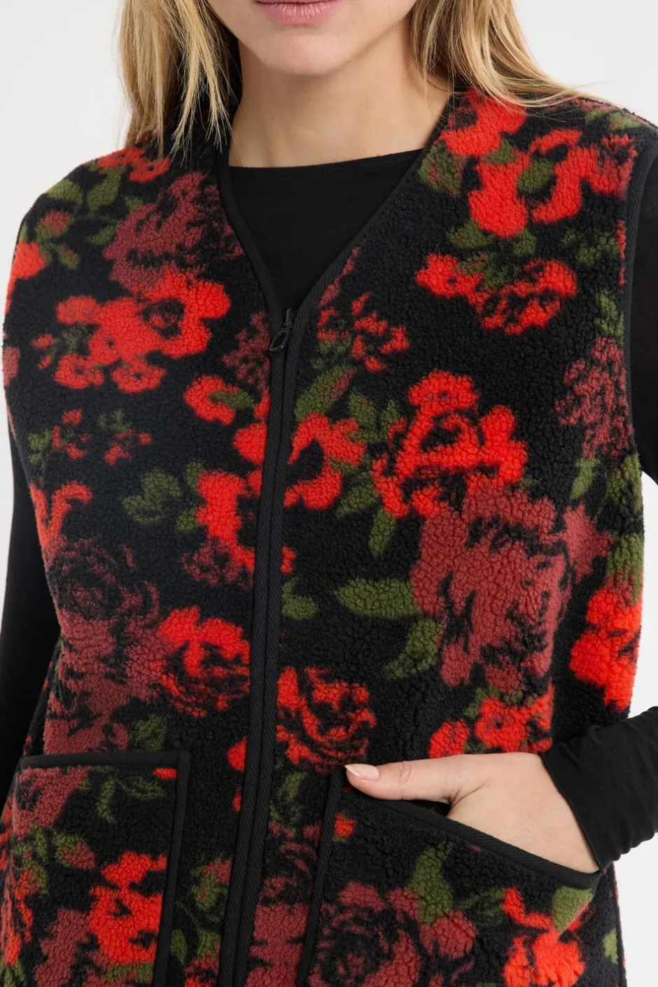 ETAM Pijamas Calentitos|Ponchos, Sudaderas Y Chaquetas|Chaleco sin mangas con efecto sherpa MULTICOLOR