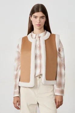 ETAM Chaquetas Sin Mangas|Chaleco sin mangas de piel sintética DUNE