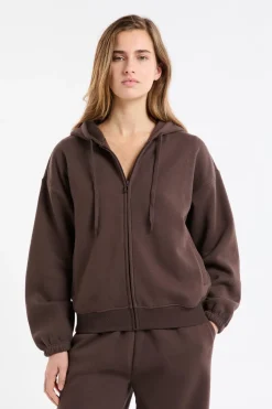 ETAM Homewear|Los Pijamas Más Responsables|Chaqueta con capucha y algodón CHOCOLATE