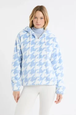 ETAM Los Pijamas Más Responsables|Ponchos, Sudaderas Y Chaquetas|Chaqueta con estampado efecto polar Azul