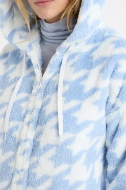 ETAM Los Pijamas Más Responsables|Ponchos, Sudaderas Y Chaquetas|Chaqueta con estampado efecto polar Azul