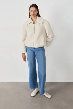 ETAM Chaquetas|Abrigos Cortos|Chaqueta de piel sintética BLANCO