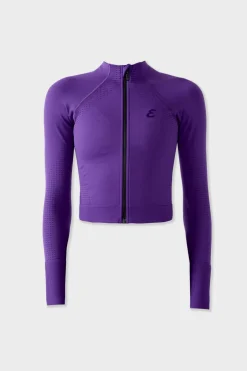ETAM Tops Deporte|Braguitas Deportivas|Chaqueta deportiva de manga larga VIOLETA