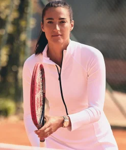 ETAM Tops Deporte|Braguitas Deportivas|Chaqueta deportiva de manga larga BLANCO