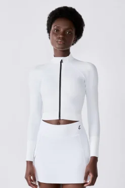 ETAM Tops Deporte|Braguitas Deportivas|Chaqueta deportiva de manga larga BLANCO