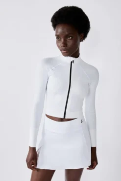 ETAM Tops Deporte|Braguitas Deportivas|Chaqueta deportiva de manga larga BLANCO