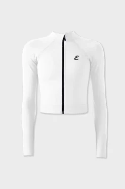 ETAM Tops Deporte|Braguitas Deportivas|Chaqueta deportiva de manga larga BLANCO