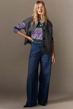 ETAM Abrigos Cortos|Abrigos|Chaqueta sin mangas con lana GRIS