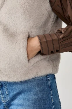 ETAM Chaquetas Sin Mangas|Chaqueta sin mangas de piel sintética CHOCOLATE