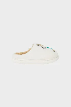 ETAM Zapatillas|Chaussons à motif bouledogue en fausse fourrure MARRON