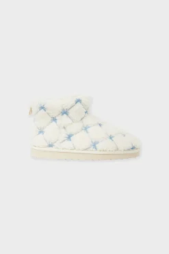 ETAM Zapatillas|Chaussons bottines avec fausse fourrure ECRU
