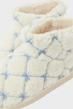 ETAM Zapatillas|Chaussons bottines avec fausse fourrure ECRU