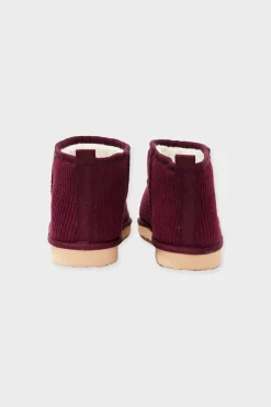 ETAM Zapatillas|Chaussons bottines effet velours BORDEAUX GRENAT