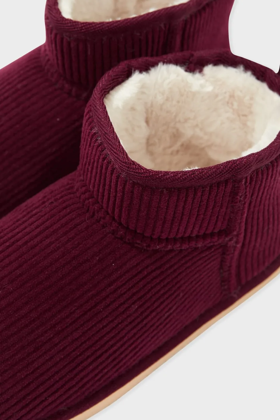 ETAM Zapatillas|Chaussons bottines effet velours BORDEAUX GRENAT