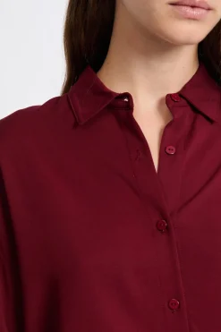 ETAM Los Pijamas Más Responsables|Partes De Arriba De Pijama|Chemise de pyjama manches longues BORDEAUX GRENAT