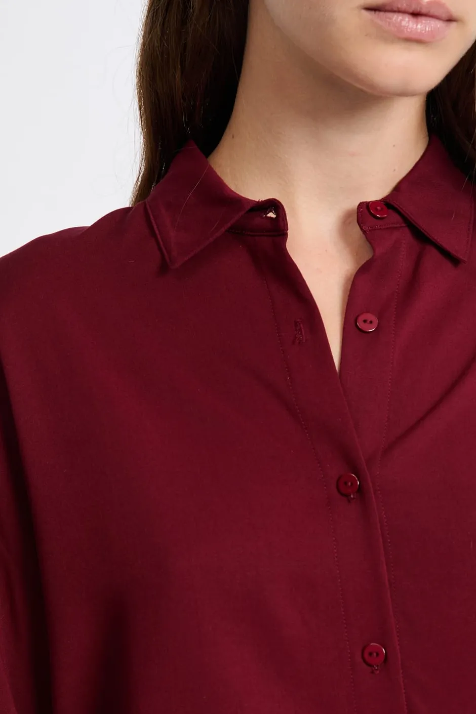 ETAM Los Pijamas Más Responsables|Partes De Arriba De Pijama|Chemise de pyjama manches longues BORDEAUX GRENAT