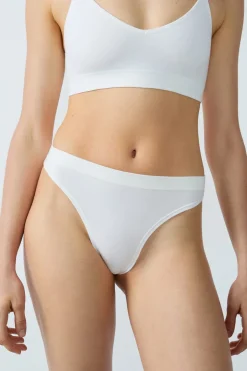 ETAM Braguitas Novias|Tanga Brasileño|Cómodo tanga de algodón CRUDO