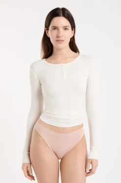 ETAM Braguitas Novias|Tanga Brasileño|Cómodo tanga de algodón NATURAL