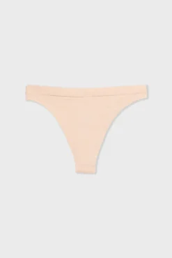 ETAM Braguitas Novias|Tanga Brasileño|Cómodo tanga de algodón NATURAL