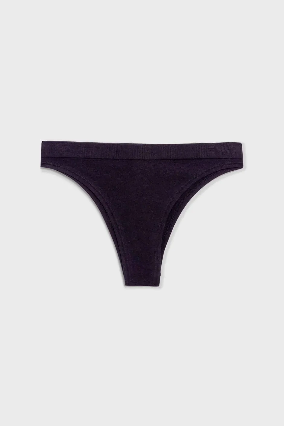ETAM Tanga Brasileño|Cómodo tanga de algodón NEGRO