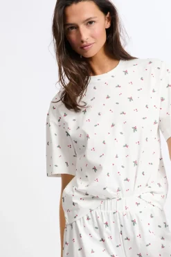 ETAM Los Pijamas Más Responsables|Pijamas 2 Y 3 Piezas|Conjunto de pijama de 2 piezas con estampado de algodón CRUDO