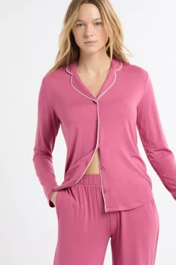 ETAM Los Pijamas Más Responsables|Pijamas Esenciales|Conjunto de pijama de 2 piezas de manga larga BLUSH
