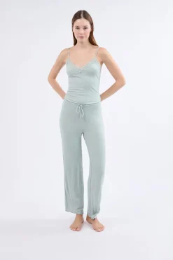 ETAM Homewear|Pijamas 2 Y 3 Piezas|Conjunto de pijama de 2 piezas de punto fino AZUL CLARO