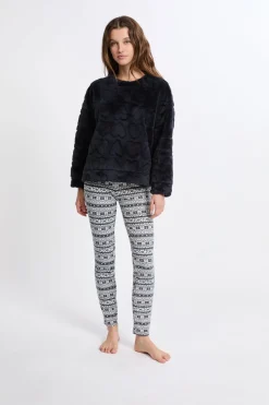 ETAM Los Pijamas Más Responsables|Pijamas 2 Y 3 Piezas|Conjunto de pijama de 2 piezas con estampado MARINO