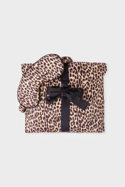 ETAM Los Pijamas Más Responsables|Pijamas 2 Y 3 Piezas|Conjunto de pijama de 2 piezas con estampado y antifaz IMP FD MARRON