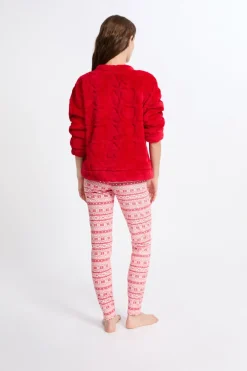 ETAM Los Pijamas Más Responsables|Pijamas 2 Y 3 Piezas|Conjunto de pijama de 2 piezas con estampado ROJO