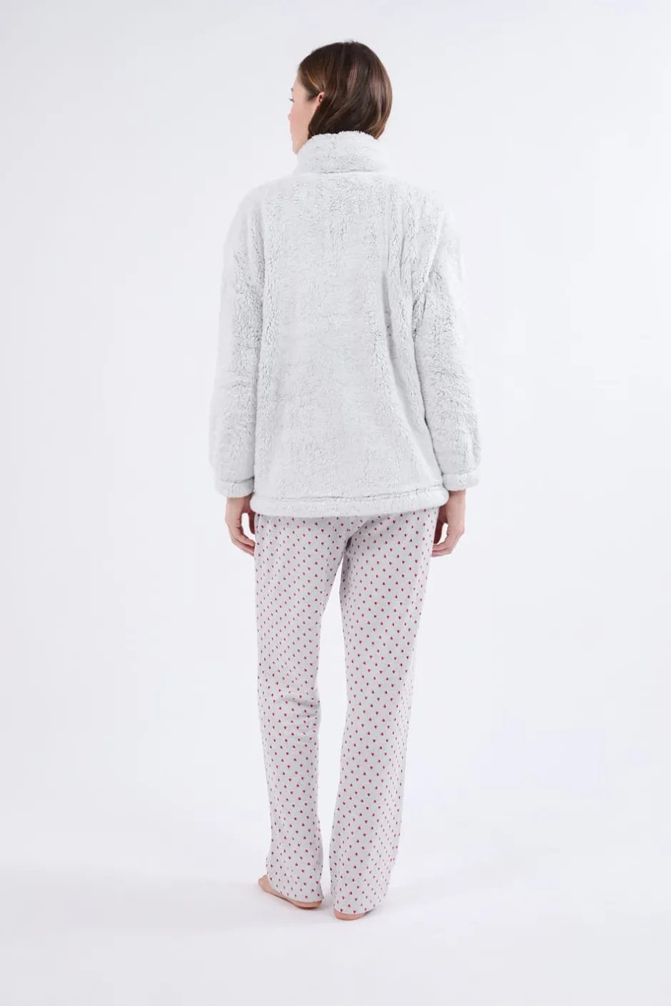 ETAM Pijamas Calentitos|Pijamas 2 Y 3 Piezas|Conjunto de pijama de 3 piezas GRIS