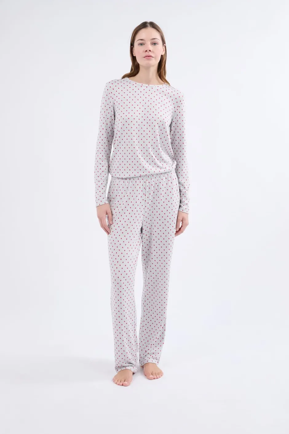 ETAM Pijamas Calentitos|Pijamas 2 Y 3 Piezas|Conjunto de pijama de 3 piezas GRIS