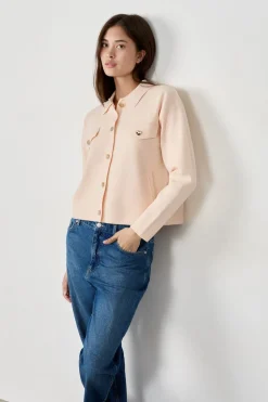 ETAM Básicos|Chaquetas|Cárdigan con botones dorados BEIGE