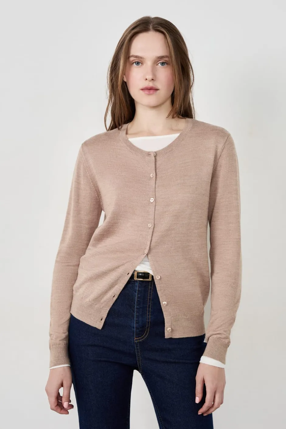 ETAM Básicos|Chaquetas|Cárdigan de lana TOPO