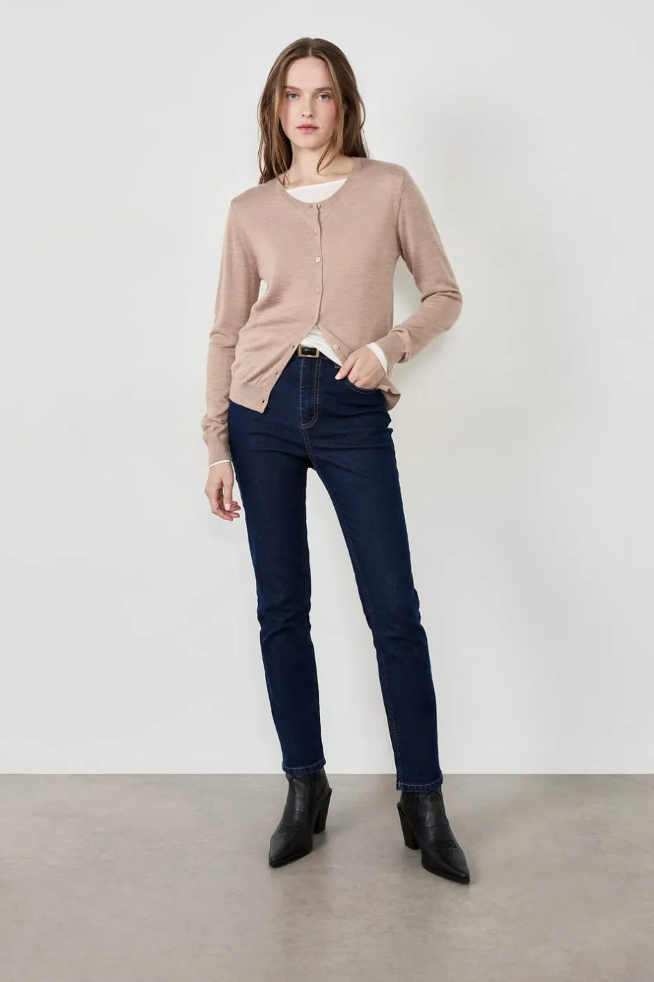ETAM Básicos|Chaquetas|Cárdigan de lana TOPO
