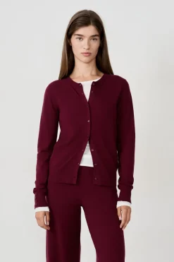 ETAM Homewear|Pijamas Calentitos|Cárdigan de manga larga BURDEOS GRANATE
