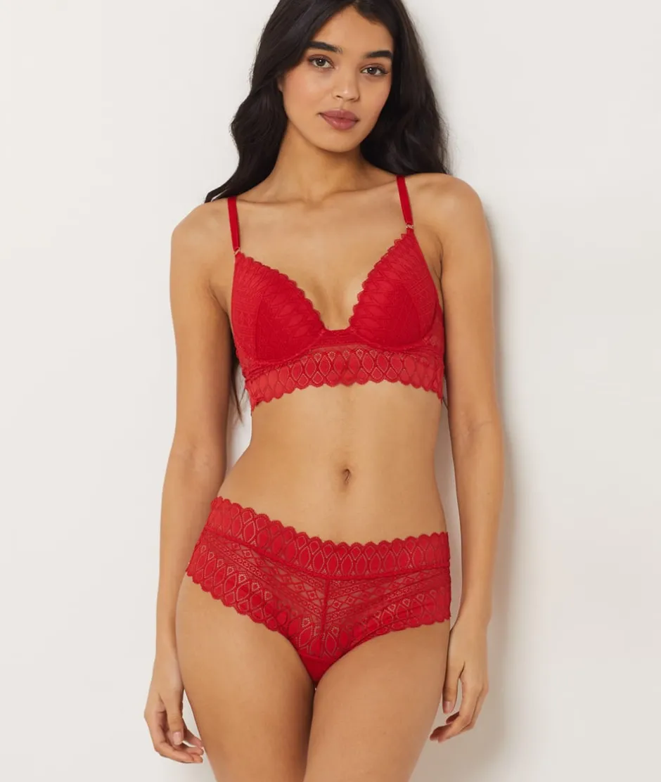 ETAM Culotte|Braguitas Encaje|Culote encaje gráfico ROJO