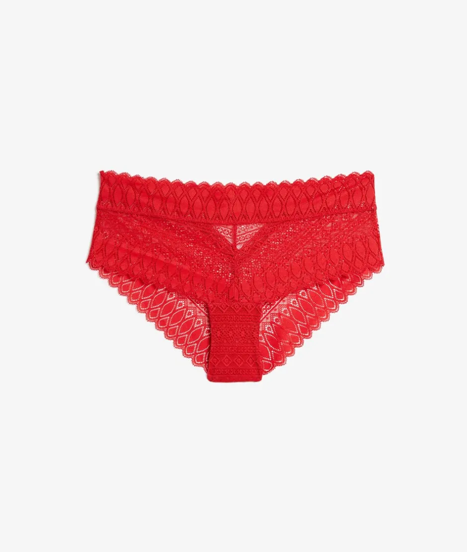 ETAM Culotte|Braguitas Encaje|Culote encaje gráfico ROJO